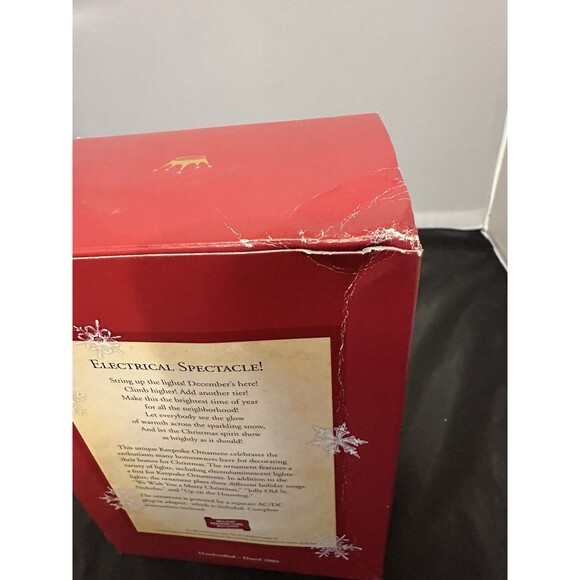 2004 Hallmark Keepsake ELECTRICAL SPECTACLE Christmas Ornament -NEW, Box Worn - Picture 5 of 5